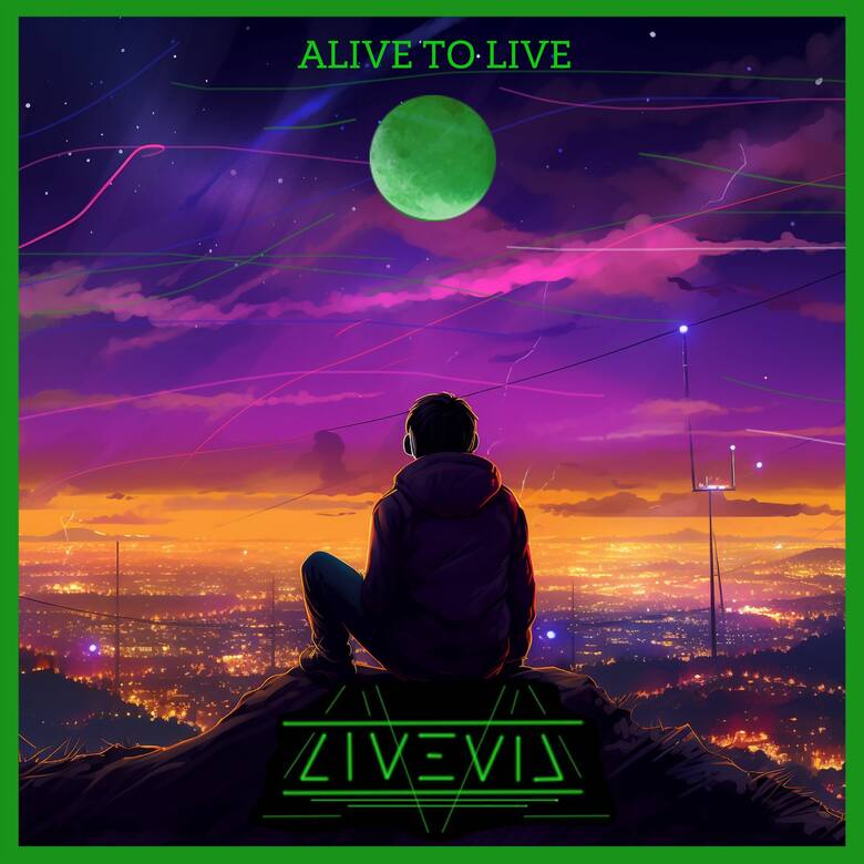 Okładka płyty "Alive to live" zespołu Livevil.