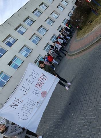 Protest przed szpitalem w Łomży
