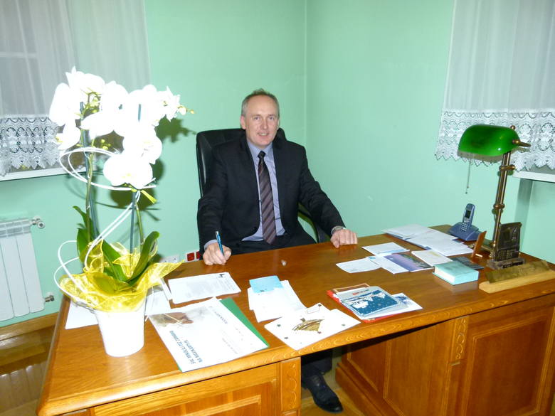 Dariusz Misztal w gabinecie burmistrza Rawy Mazowieckiej