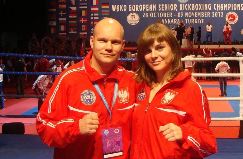 Katarzyna Modrzejewska z trenerem Grzegorzem  Golińskim.