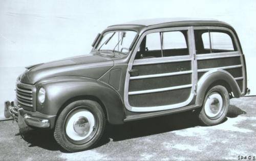 Fot. Fiat: Eksplodującym demograficznie młodym małżonkom polecano 4-osobową wersję kombi nazwaną Giardiniera (1949 - 1955).