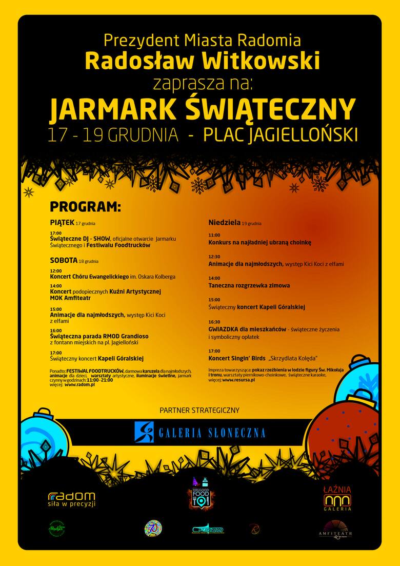 Program Jarmarku Świątecznego.