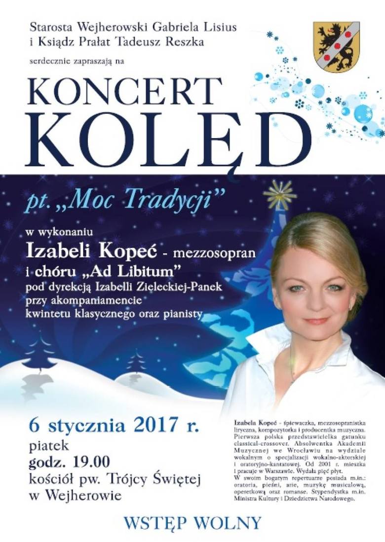 Koncert kolęd w wejherowskiej kolegiacie w wykonaniu Izabeli Kopeć