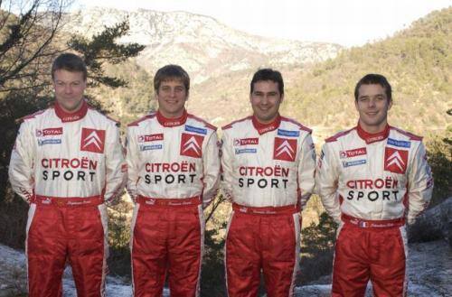 Fot. Citroen: Od lewej stoją: Prevo, Duval, Elen i Loeb