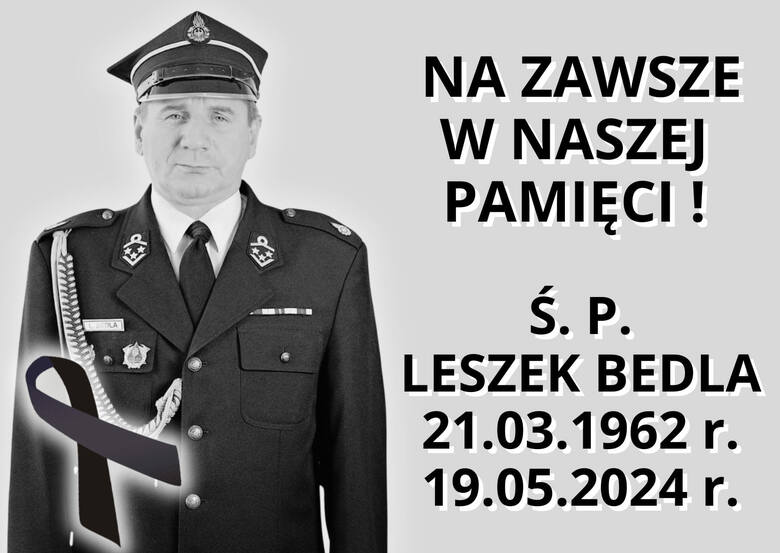 Były naczelnik Ochotniczej Straży Pożarnej w Bilczy Leszek Bedla zmarł w wieku 62 lat. Na pogrzebie oprócz rodziny było wielu strażaków