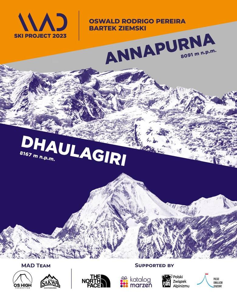 Dwa ośmiotysięczniki Annapurna i Dhaulagiri do zdobycia podczas jednej wyprawy Oscara R. Pereiry i Bartosza Ziemskiego
