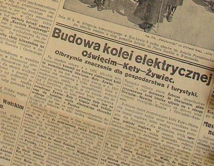 Według relacji prasowych plany budowy linii z Oświęcimia do Żywca przez Kęty były zaawansowane