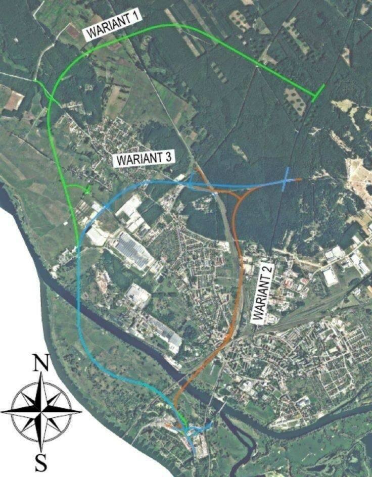 Wybrano wariant 1 przebiegu obwodnicy Kostrzyna (kolor zielony). Oznacza to, że droga będzie miała 9 km długości. Ominie Kostrzyn po północno-zachodniej