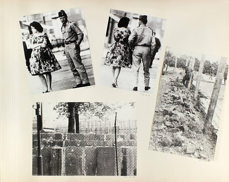 Propagandowe zdjęcia na temat budowy muru berlińskiego z prywatnego albumu Ericha Mielke.