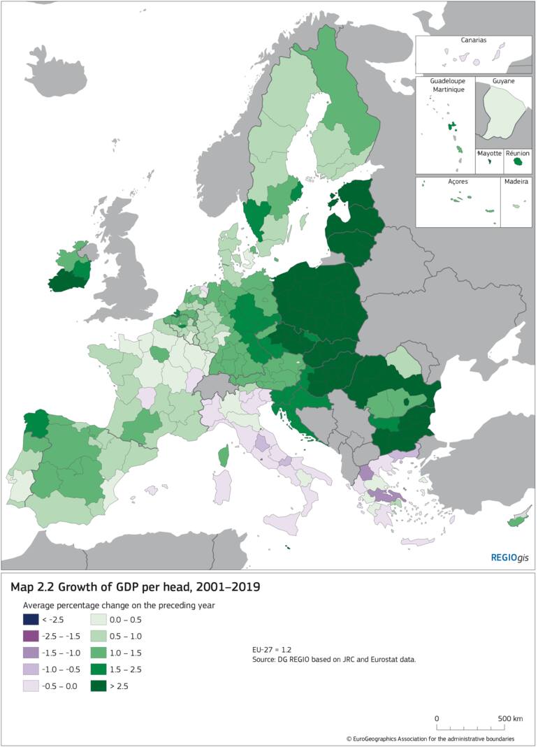 Unia Europejska jest coraz bardziej spójna czy podzielona? Bruksela pokazuje mapy