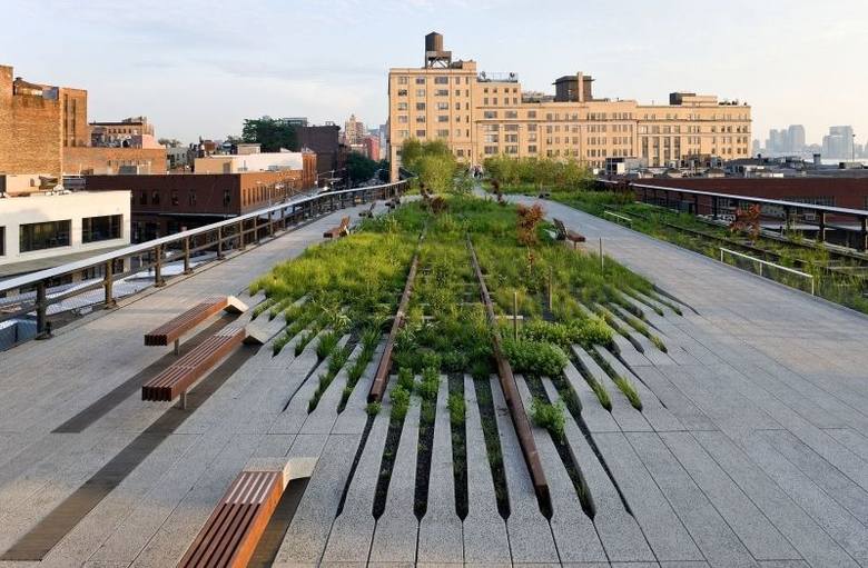 Oto park High Line w Nowym Jorku. Oskar Zięta tam szukał inspiracji