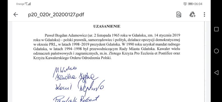 Aleja Pawła Adamowicza w Łodzi. Uzasadnienie z... Wikipedii