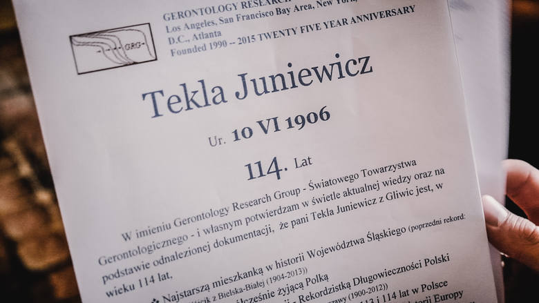 Pani Tekla ma obecnie 115 lat.