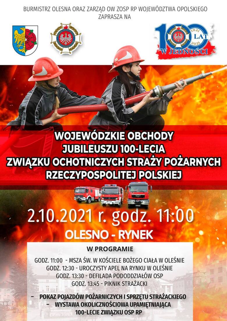 Program obchodów strażackiego święta w Oleśnie