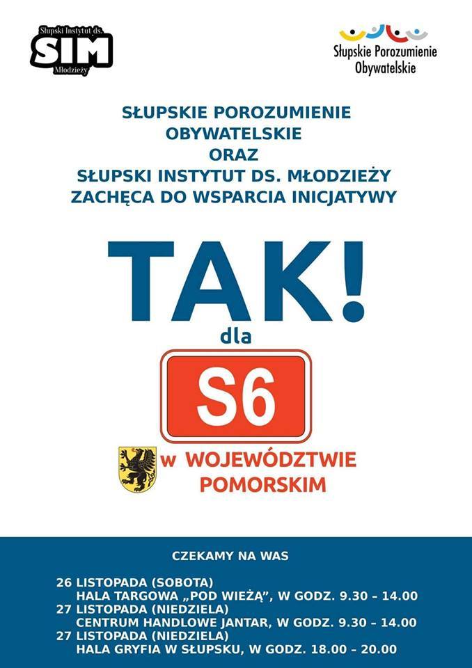 Słupski biznes i SPO zbierają podpisy w sprawie drogi S6