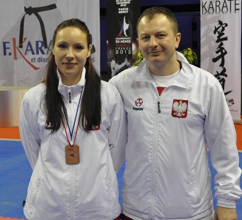 Kamila Warda z trenerem Maciejem Gawłowskim