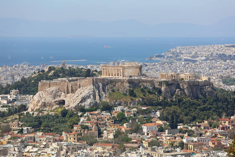 Widok na Ateny i Akropol