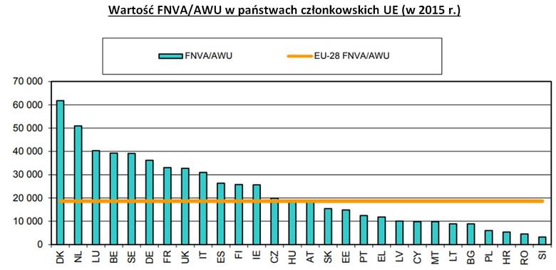 Średni dochód z gospodarstw rolnych UE. Polska wciąż daleko w zestawieniu