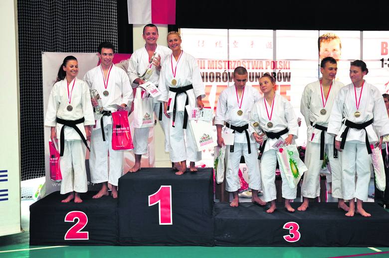 Karatecy Łódzkiej Akademii Karate Tradycyjnego na podium mistrzostw Polski.
