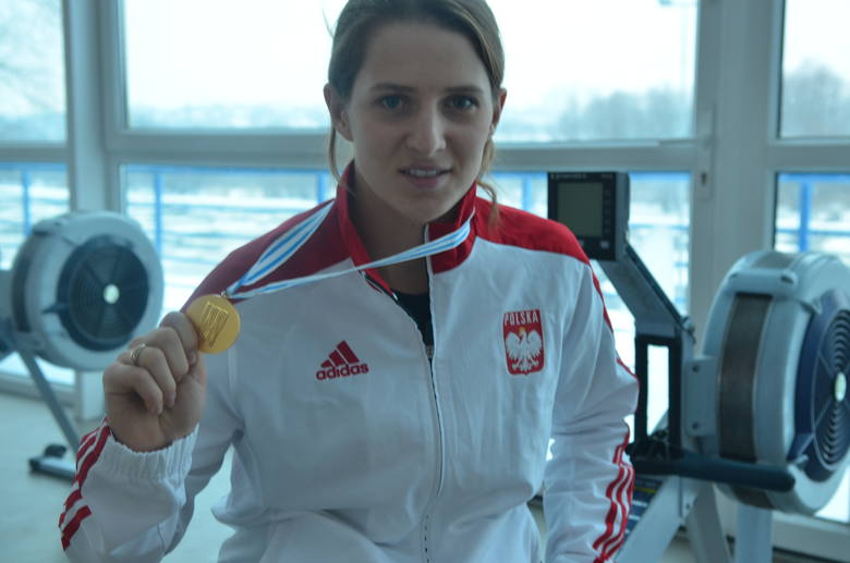Olga Michałkiewicz w trakcie treningu na przystani AWF w Gorzowie.