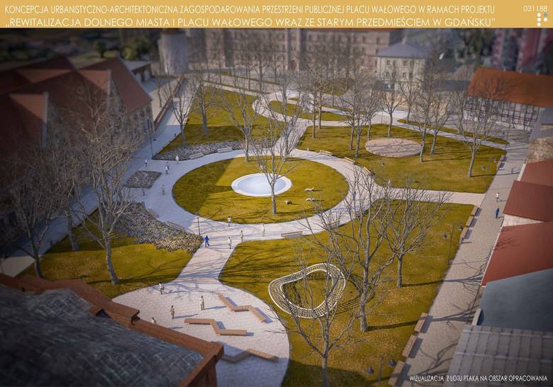 Konkurs na projekt zagospodarowania Placu Wałowego w Gdańsku został rozstrzygnięty.  II nagroda - koncepcja Garden Concept Architekci Krajobrazu