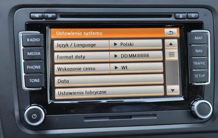 Volkswageny z nawigacją GPS i komputerem pokładowym po polsku