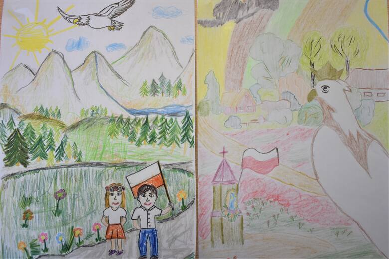 Dzieci nadsyłały swoje prace na przegląd rysunkowy "Biały Orle Nasz"