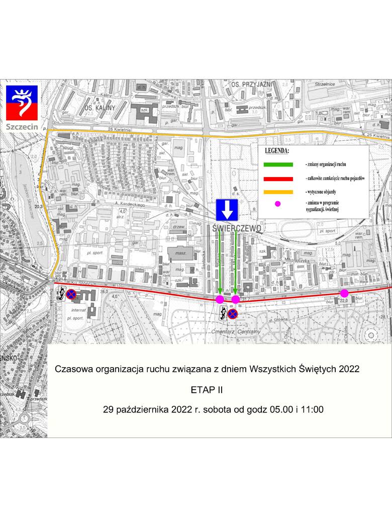 Zmiany dla kierowców na Wszystkich Świętych 2022 w Szczecinie