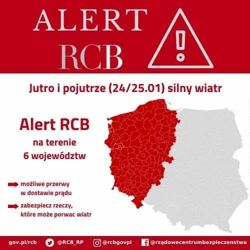 Ostrzeżenia przed wichurą na Dolnym Śląsku. Najgroźniej będzie w środę i czwartek. ALERT RCB