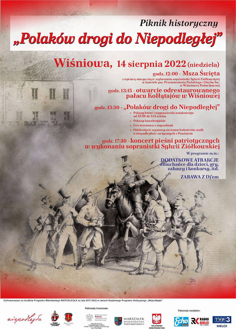 Piknik historyczny i otwarcie pałacu Kołłątajów w Wiśniowej już 14 sierpnia