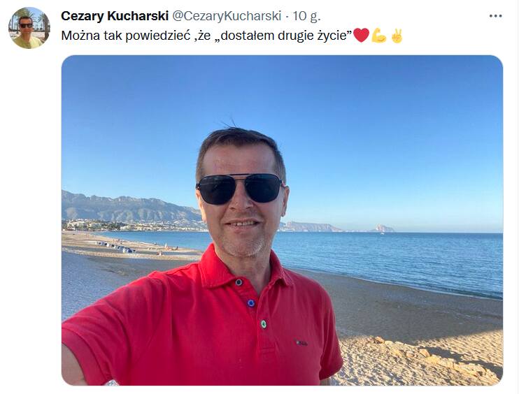 Cezary Kucharski wraca do zdrowia. 