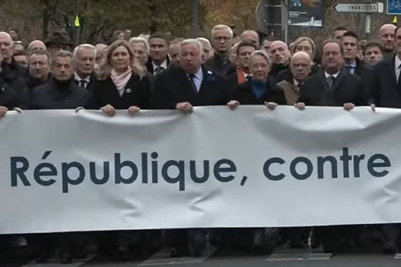 Marsz antysemicki w Paryżu. Sarkozy, Holland i Le Pen manifestują na ulicach stolicy