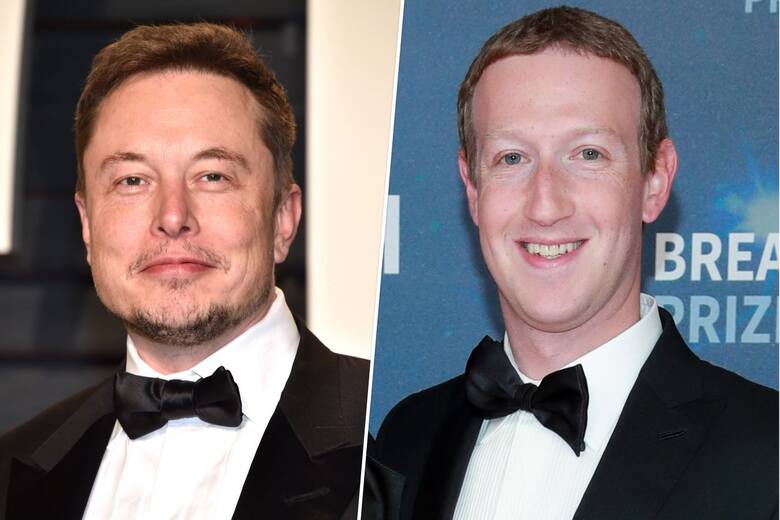 Amerykańscy miliarderzy Elon Musk – właściciel Tesli i Twittera oraz Mark Zuckerberg – właściciel Maty (Facebooka i Instagrama)