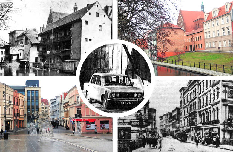 Stare zdjęcia Bydgoszczy. Popatrzcie, jak się zmienia nasze miasto. To samo miejsce, dwie różne fotografie, które dzieli wiele dekad. 