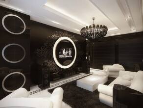 Luksusowy czarno-biały apartament