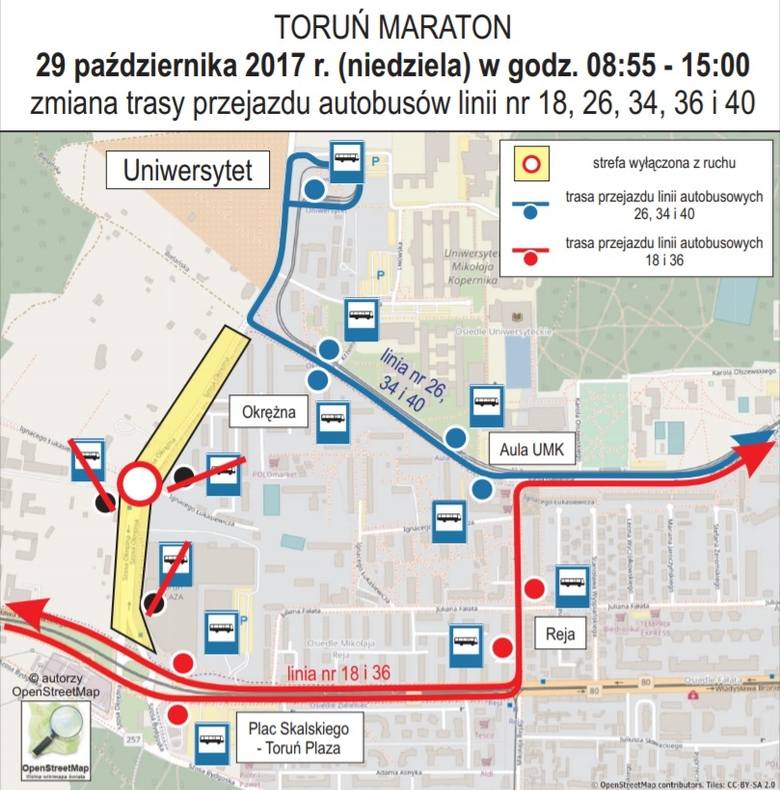 Uwaga kierowcy! W niedzielę 35. Toruń Maraton 2017 - będą spore utrudnienia! [MAPKI]