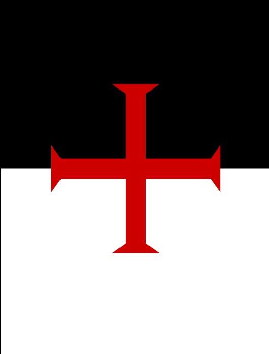 Flaga zakonu templariuszy.