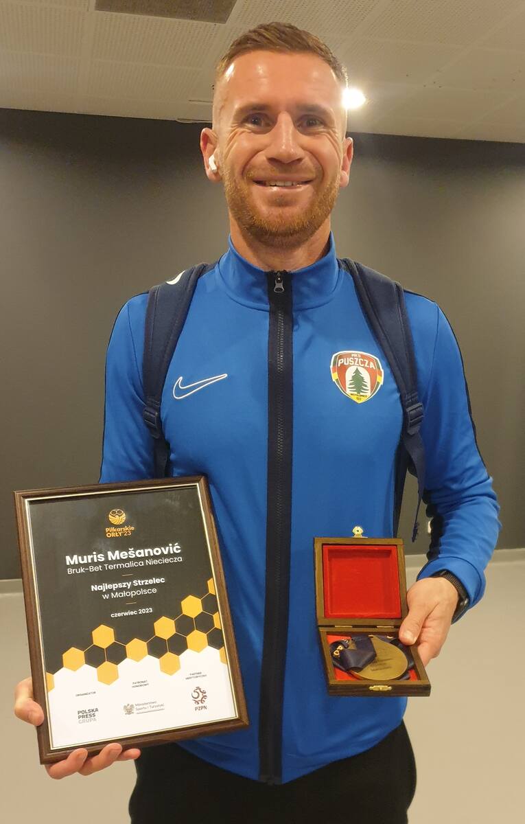 Muris Mešanović z nagrodą za zwycięstwo w rankingu Piłkarskie Orły w Małopolsce w czerwcu 2023