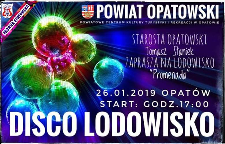 Disco lodowisko w Opatowie już w sobotę, 26 stycznia. Warto przyjść, będzie wesoła zabawa!