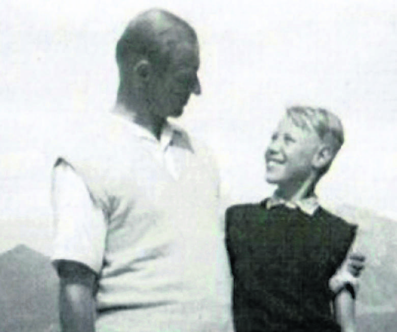 Nadburmistrz Werner Ventzki ze swoim synem Jensem Jurgenem