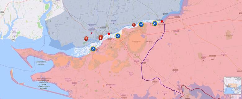 Ukraińcy kontrolują cztery przyczółki w dolnym biegu Dniepru