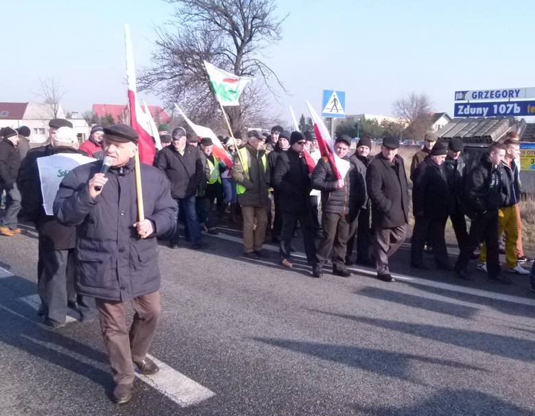 Rolniczy protest w Łowiczu