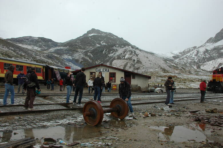 Galera, najwyżej położona kolejowa stacja pasażerska na świecie w XX wieku.