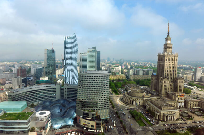Widok na centrum Warszawy