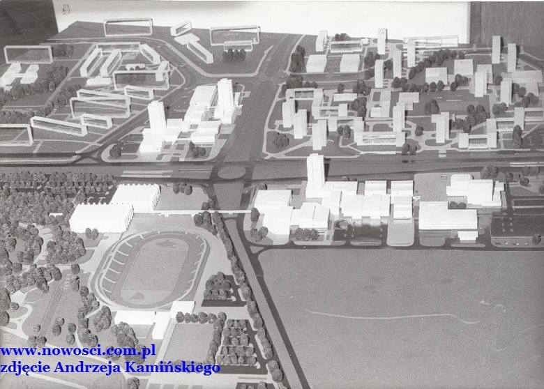 Ponownie zaglądamy do archiwum "Nowości".<br /> Tak przedstawia się pierwsza wizja Rubinkowa. Na przednim planie kompleks obiektów sportowych (w miejscu gdzie dziś staje cyrk) ze stadionem dla pierwszoligowych piłkarzy Elany.