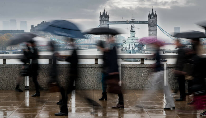 Deszcz w Londynie