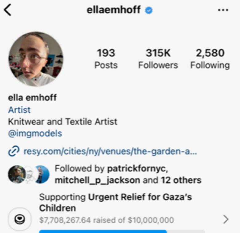 Ella Emhoff przedstawia się jako artystka