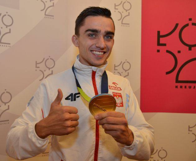 Adam Kszczot ze złotym medalem mistrzostw Europy.