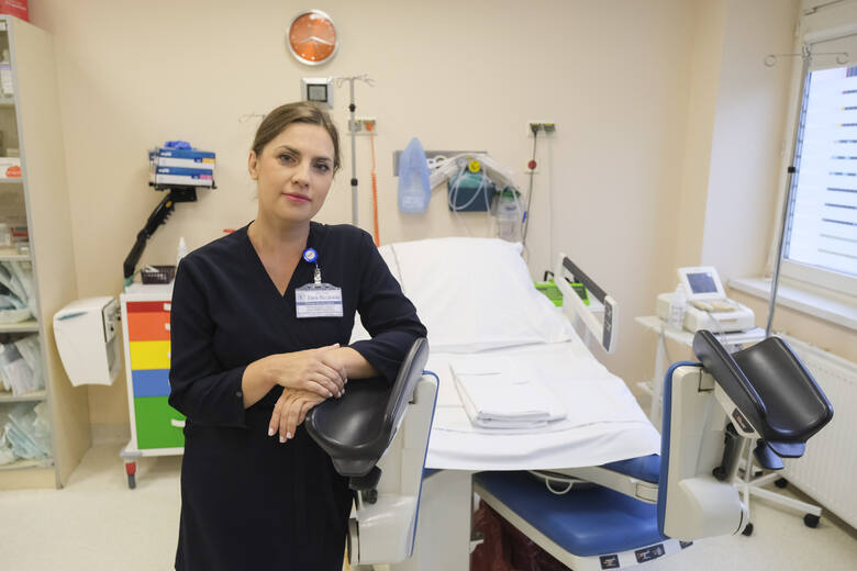 Na zdjęciu:  Estera  Mieczkowska, położna koordynująca sali porodowej Wojewódzkiego Szpitala Zespolonego im. L. Rydygiera w Toruniu.