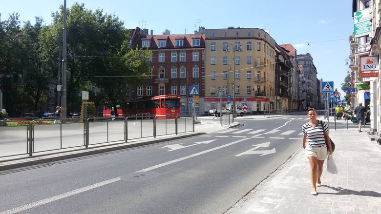 Ulica Kościuszki w Katowicach po przebudowie